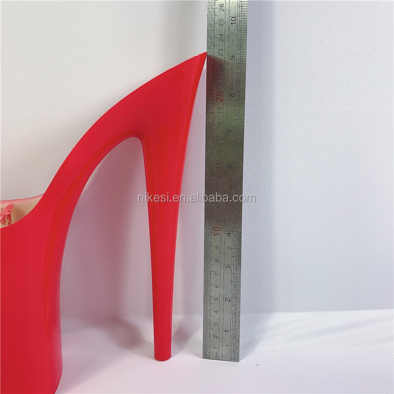 9 inch-23cm super high heel sole  ABS material red