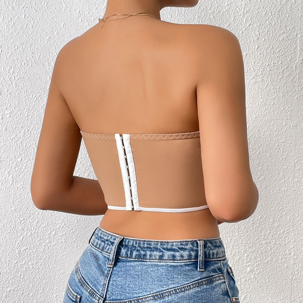 Low MOQ Sexy designer stripe slim fit Corset Manufacturer crop top for women