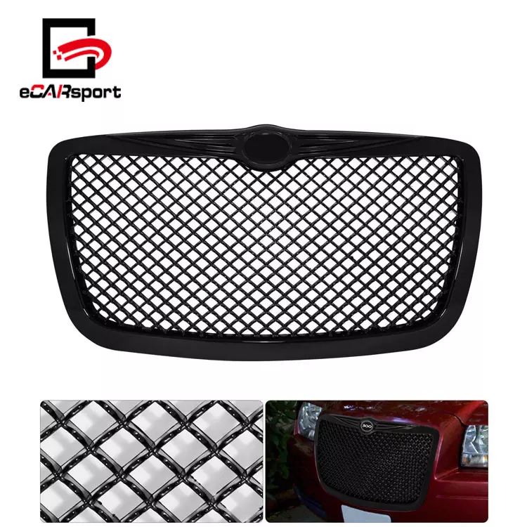 eCARsport Black Diamond Car Mesh Front Hood Bumper Grille Grill For  Chrysler 300 300C 04-10