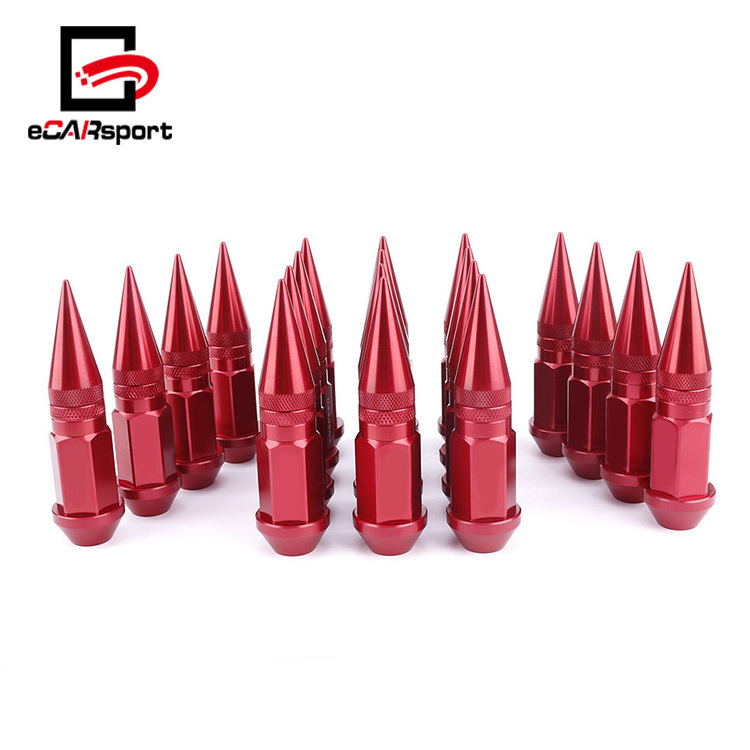 7075-T6 Aluminum M12x1.5 Racing Spike Wheel Lug Nuts 90MM Extended Tuner Lug Nuts