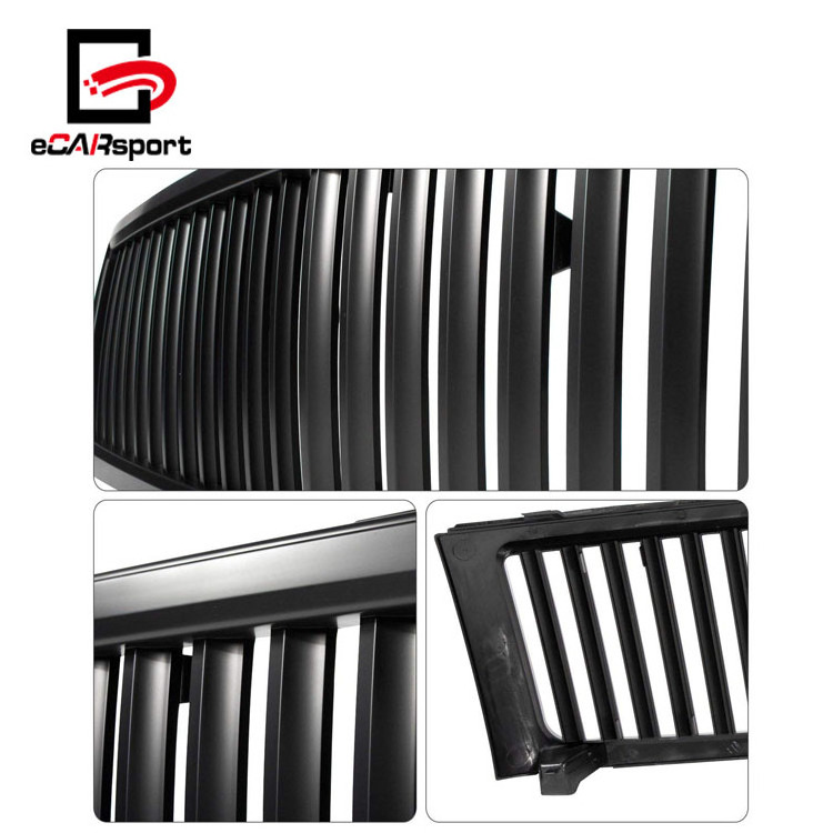 Front Bumper Hood Black Vertical Grille For Chevy for Silverado 1500