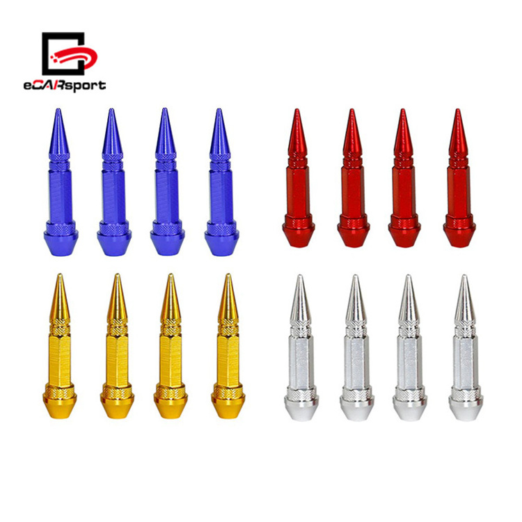 eCARsport Car Accessories Aluminum Customize Colored Bullet Wheel Tire Valve Caps