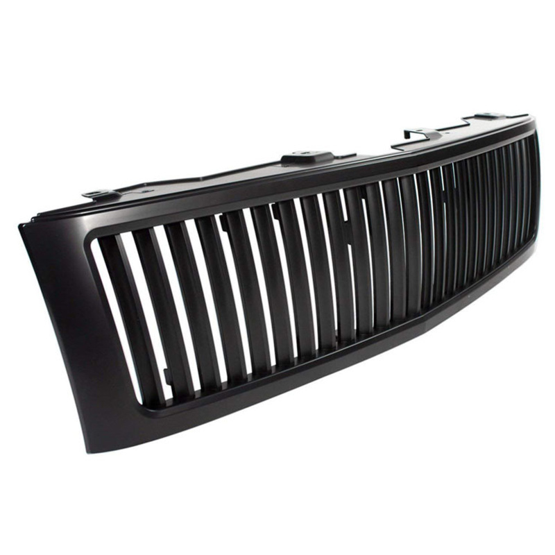 Front Bumper Hood Black Vertical Grille For Chevy for Silverado 1500