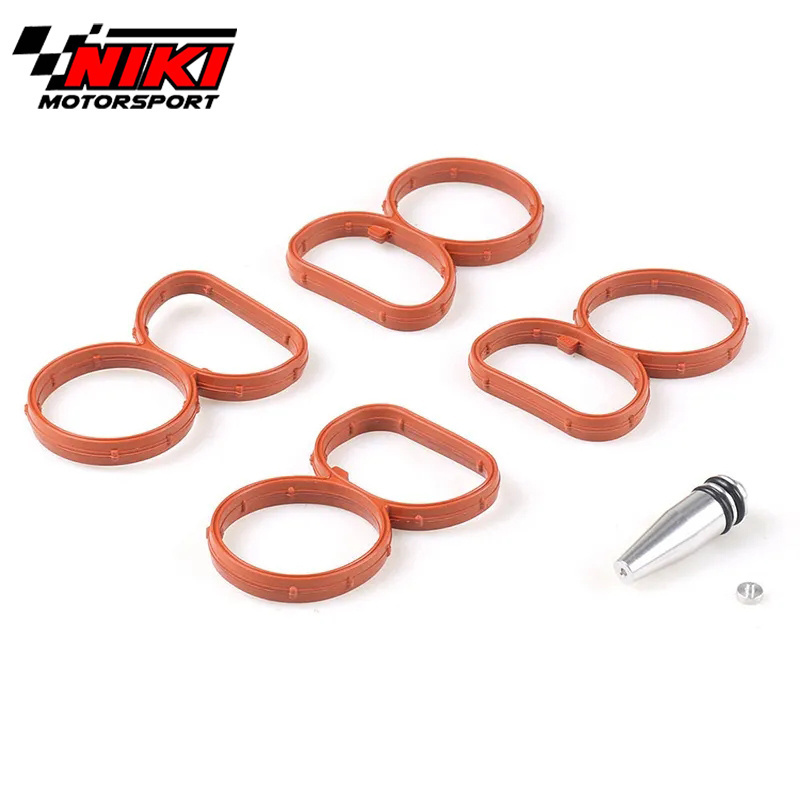 Car Swirl Flap for BMW N47 2.0D Engine Blank Bung Flaps Removal Plug with 4 Gaskets Repair Replacement Accessories Kit