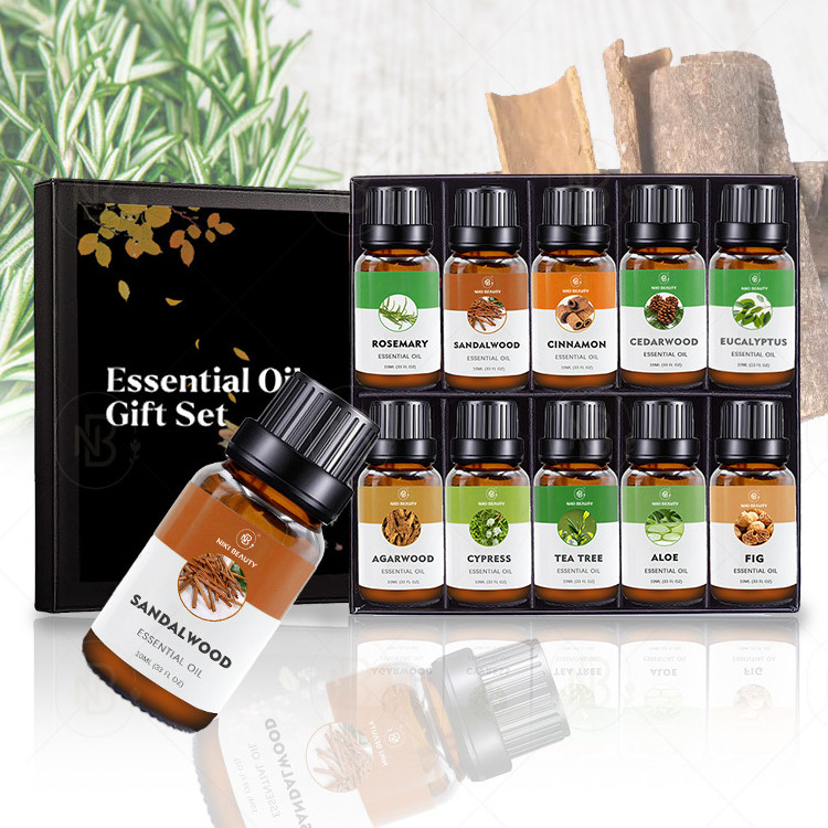 Oem Private Label Hotel Series Massage Rosemary Aloe Bamboo Pine Essential Oil Set