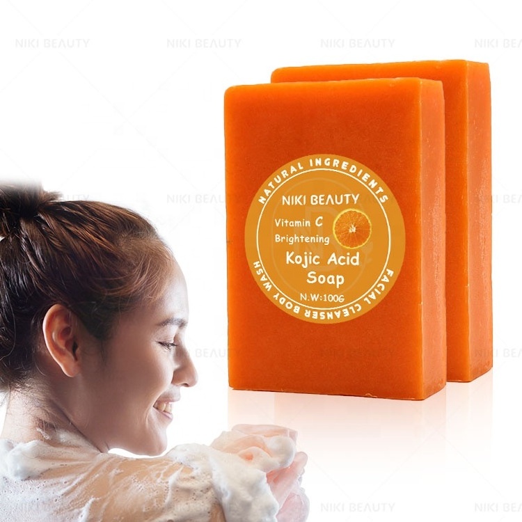 Wholesale Natural Organic Vegan Glycerin Glutathione Bleaching Face Skin Whitening Body Bath Bar Handmade Kojic Acid Toilet Soap