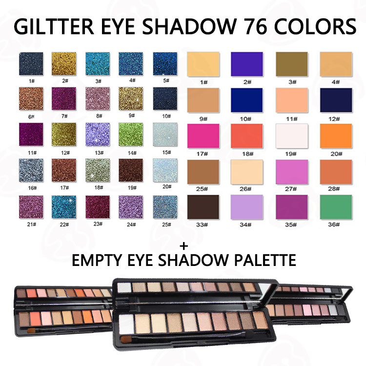 Own Brand Bulk Make Up Pallets Makeup 16 Color EyeShadow Palette Matte Shimmer Nude Glitter Pigmented Eye Shadow