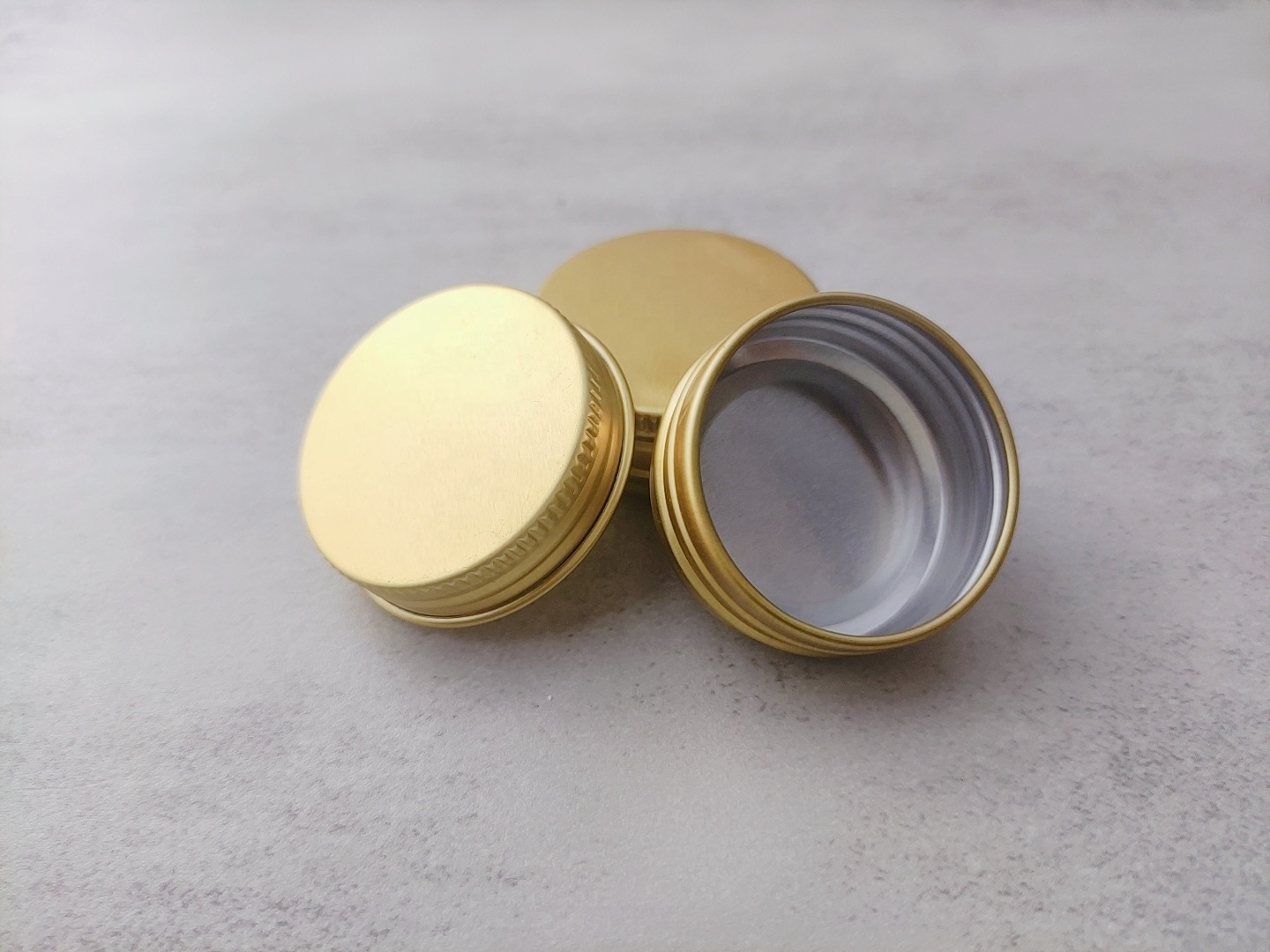 Hot Sale 15ml Mini Aluminum Container Cosmetic Gold Empty Round Aluminum Tin Can Metal Tin Box (NAL03)