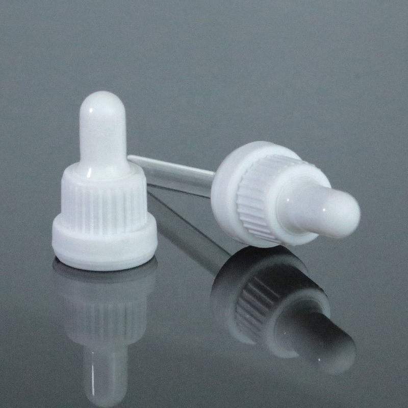 China Factory 18 410 18mm ribbed closure plastic dropper cap tamper evident cover (DRG05)