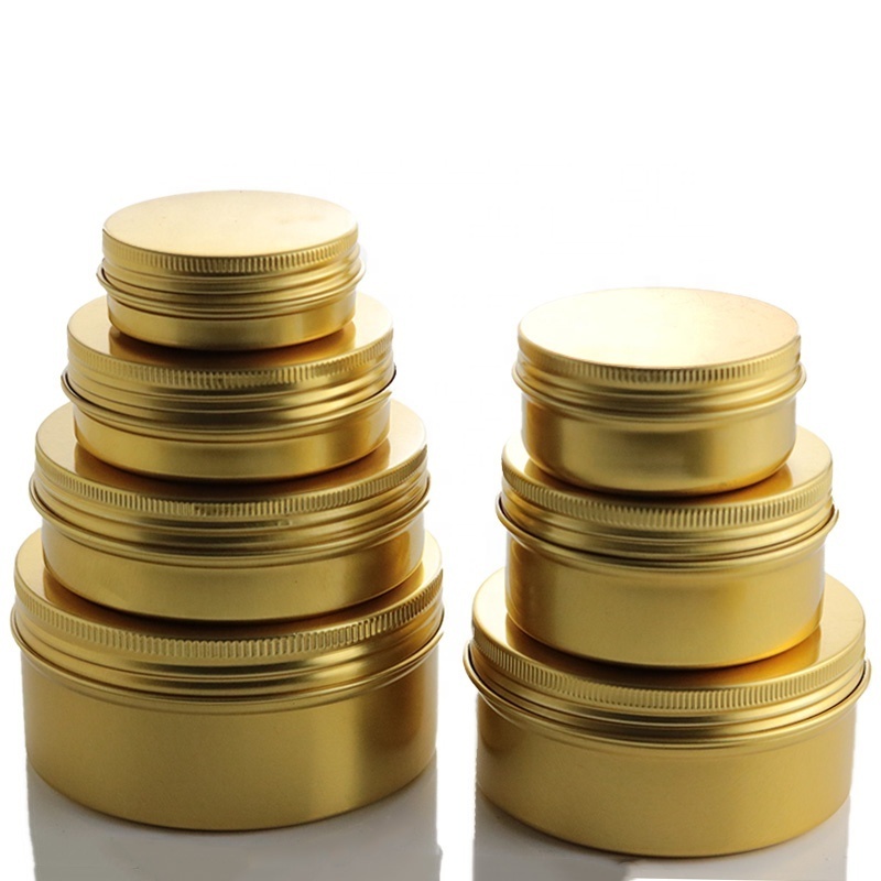 Hot Sale 15ml Mini Aluminum Container Cosmetic Gold Empty Round Aluminum Tin Can Metal Tin Box (NAL03)