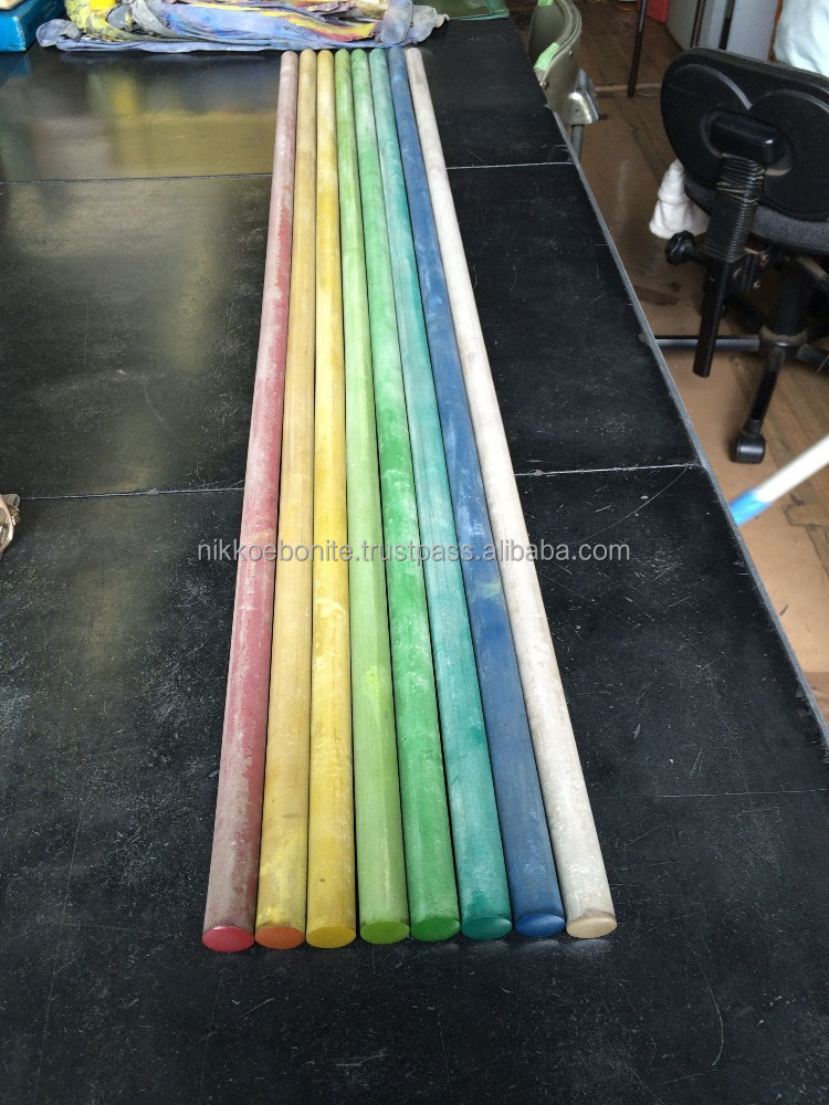 SOLID color hard rubber rod