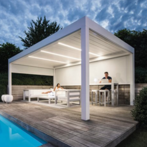 Snow Resistance Pergola Gazebo Canopies Patio Cover Roof With Remote Control System Pergola