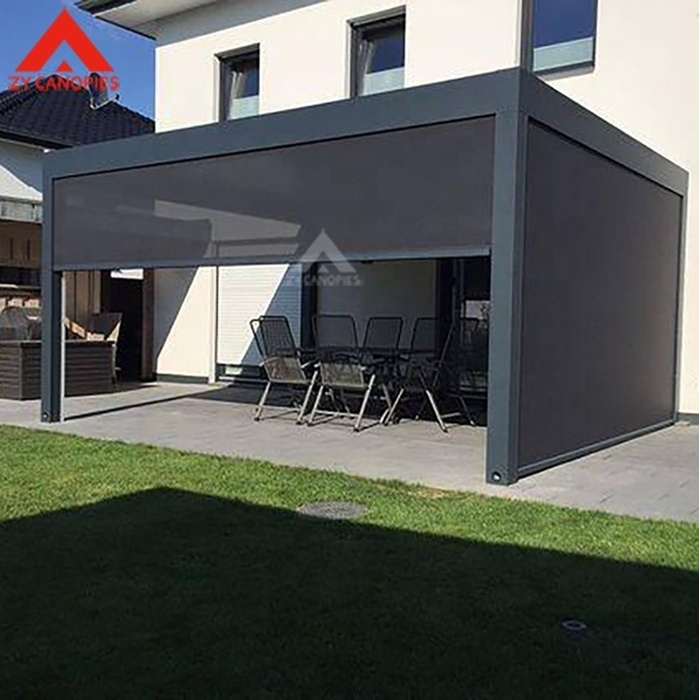 Customized Motorized Gazebo Pergolas Shade Cover Outdoor Cabanas Aluminium Pergola Kit