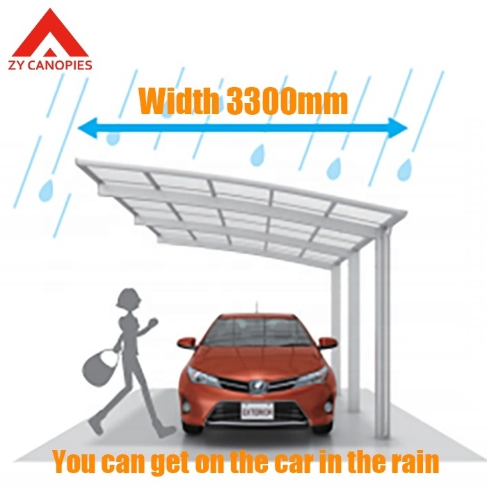 High Quality Metal Carport Frame Parts Free Standing Aluminum Curved Carport