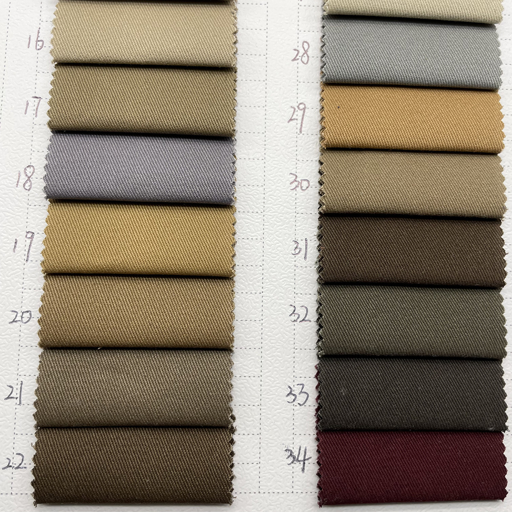 hot sell high density twill khaki 100%sateen cotton 21*10 denim 300gsm overalls casual wear cargo pants fabric wholesale