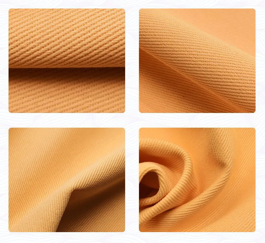 in stock eco-friendly textile 10*10 non stretch 100% cotton khaki fabric twill heavy weight 240g fabric