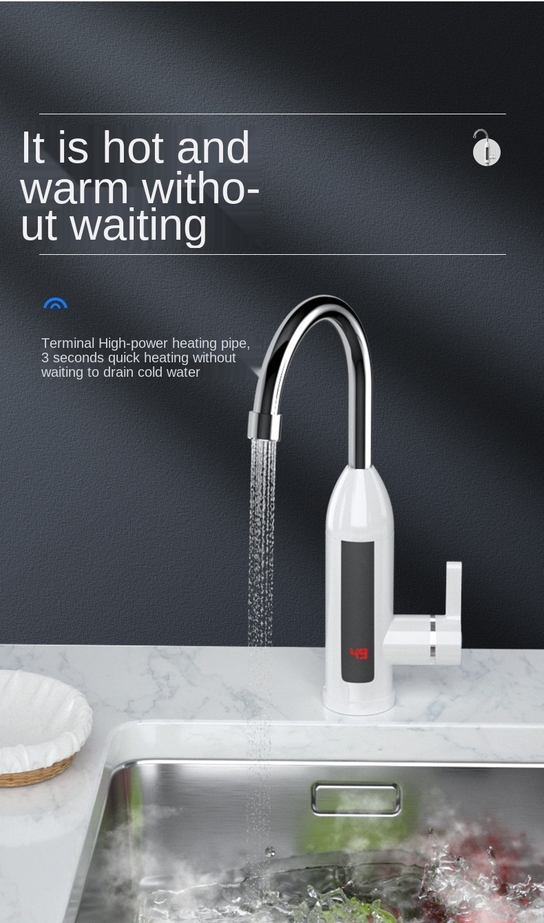 Electric Kitchen Water Heater Tap Instant Hot Water Faucet Electric Heating Water Faucet