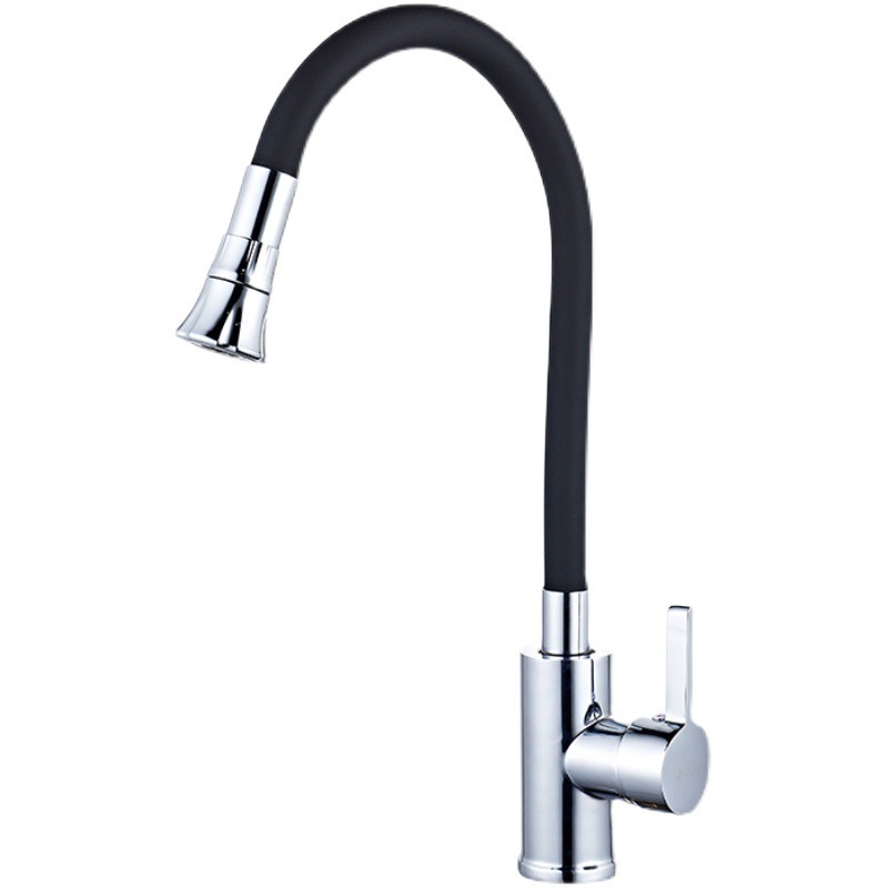 most sold Stainless steel single lever sink kitchen faucet mixer black silicone kitchen shower splash faucet