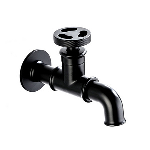 Wall Mount Outdoor Garden Tap Retro Euro Matte black Mop Small Faucet Washing Machine Faucet