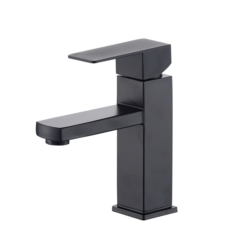 luxury new design stainless steel lavatory basin faucet bathroom sinks water taps black matte vanity faucets