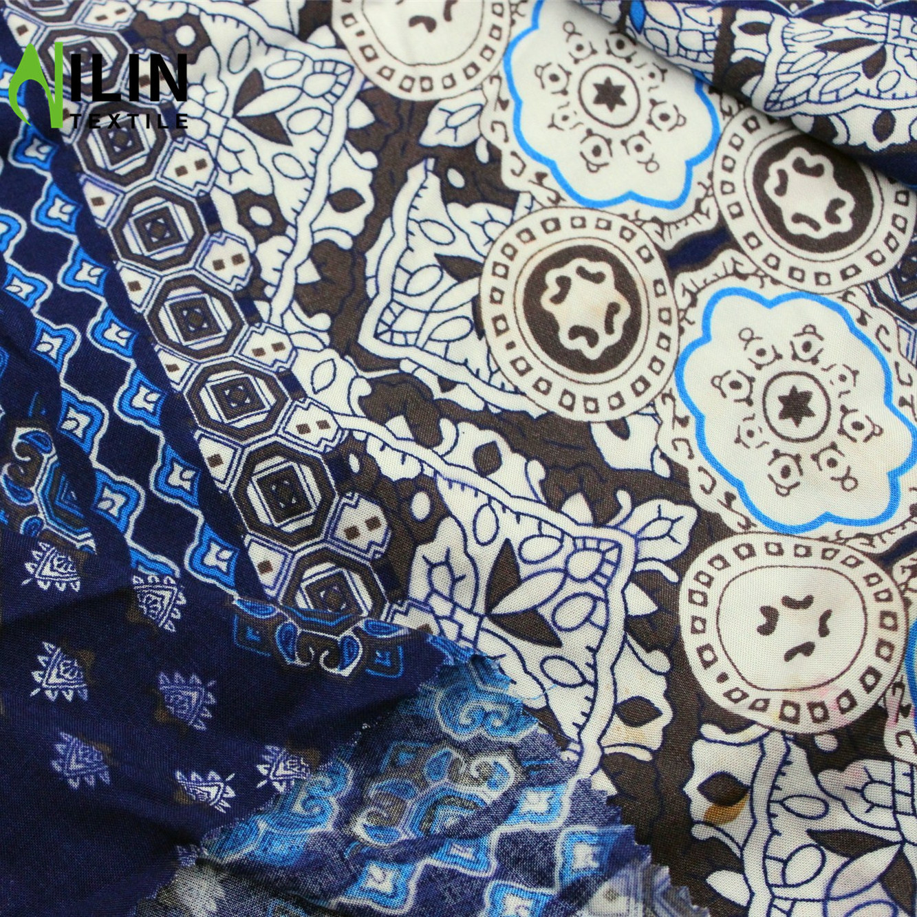 45s 30s high  quality fabric 100% rayon printed rayon fabric without nep