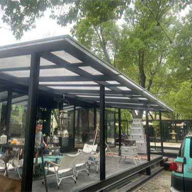 100% Virgin 50 Micron Resin Uv Coating outdoor patio Awning roofing Polycarbonate Sheet Terrace Canopy