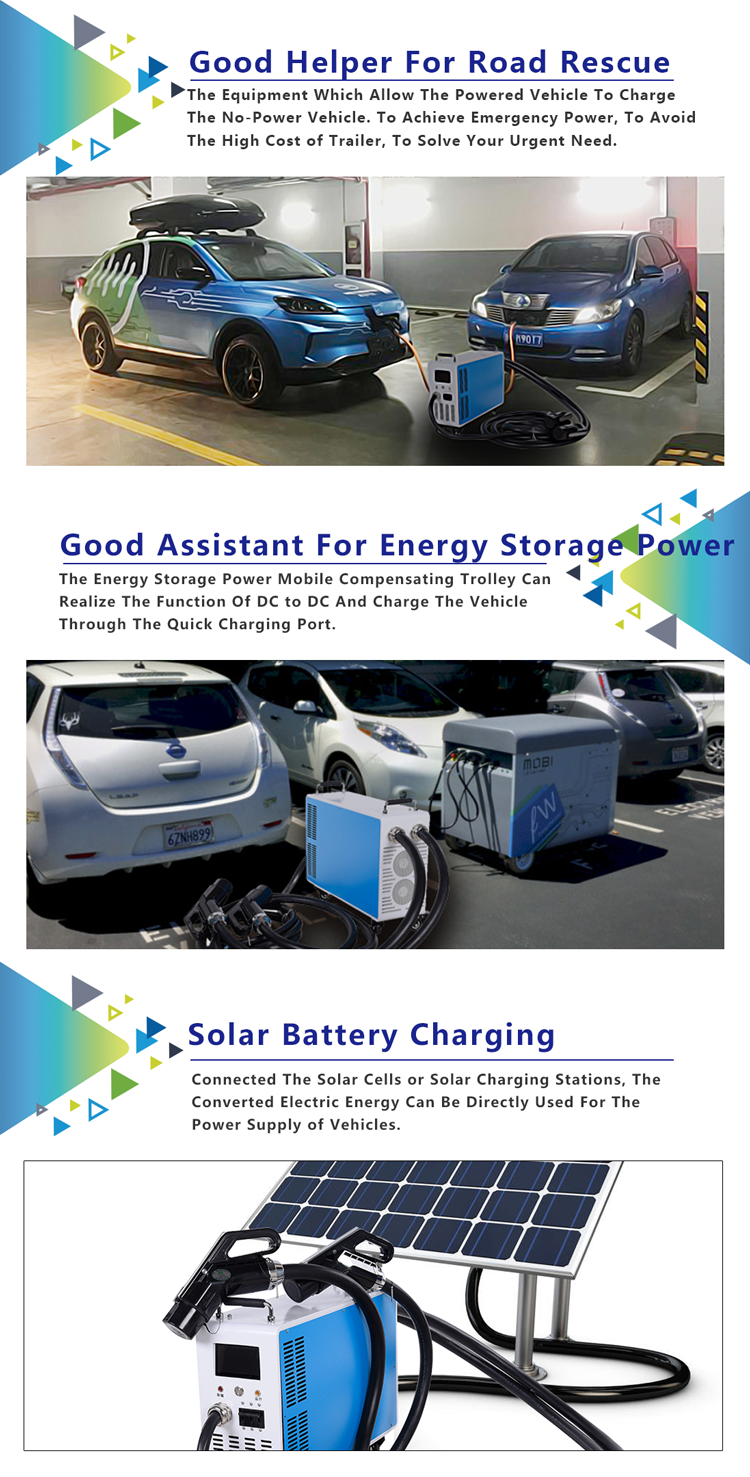 30KW CHAdeMO CCS DC EV Car Power Bank Portable EV Charger Manufacturers Charging Station for Electric Car