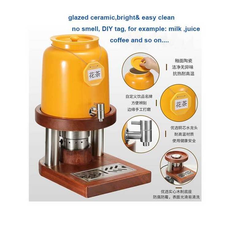 Hotel buffet breakfast juice soybean milk insulated tea bucket drinking machine ceramic milk coffee dispenser