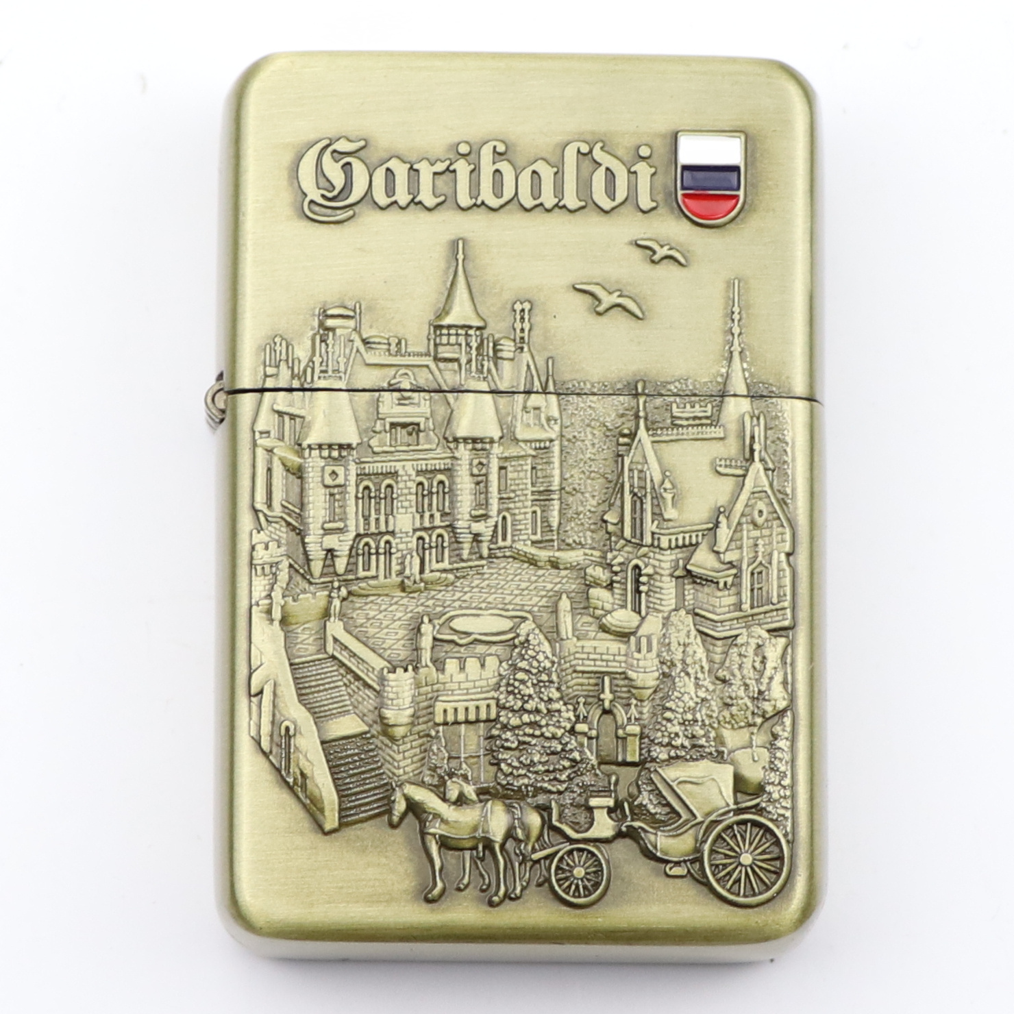 Russia Souvenirs Brass Clipper Cigarette Lighters Smoking Accessories Custom Logo Metal Lighters