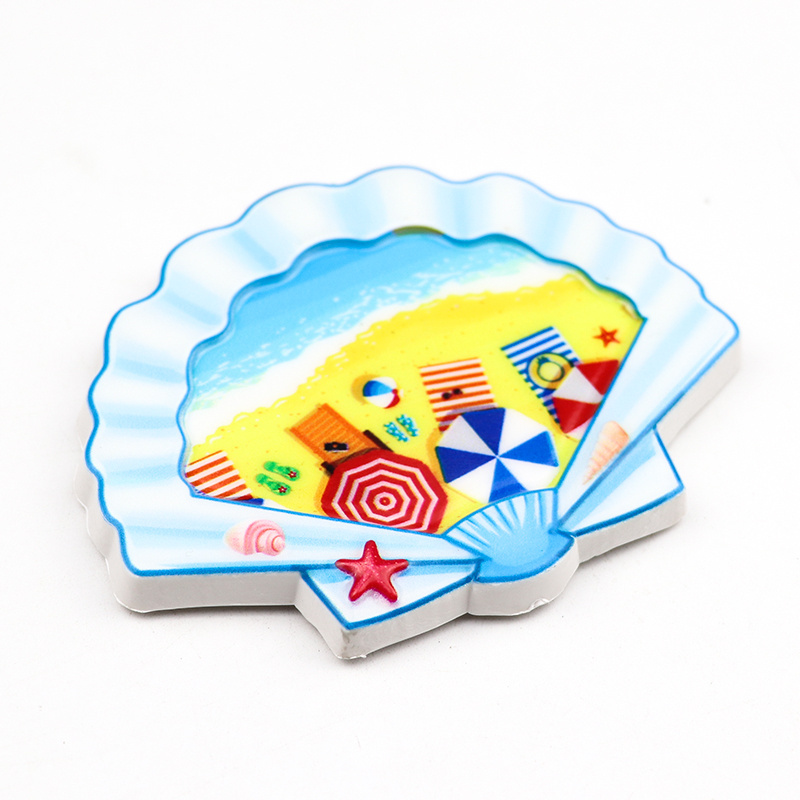 Wholesale customised made beach sea theme ocean souvenir 3d resin refrigerator magnet for fridge