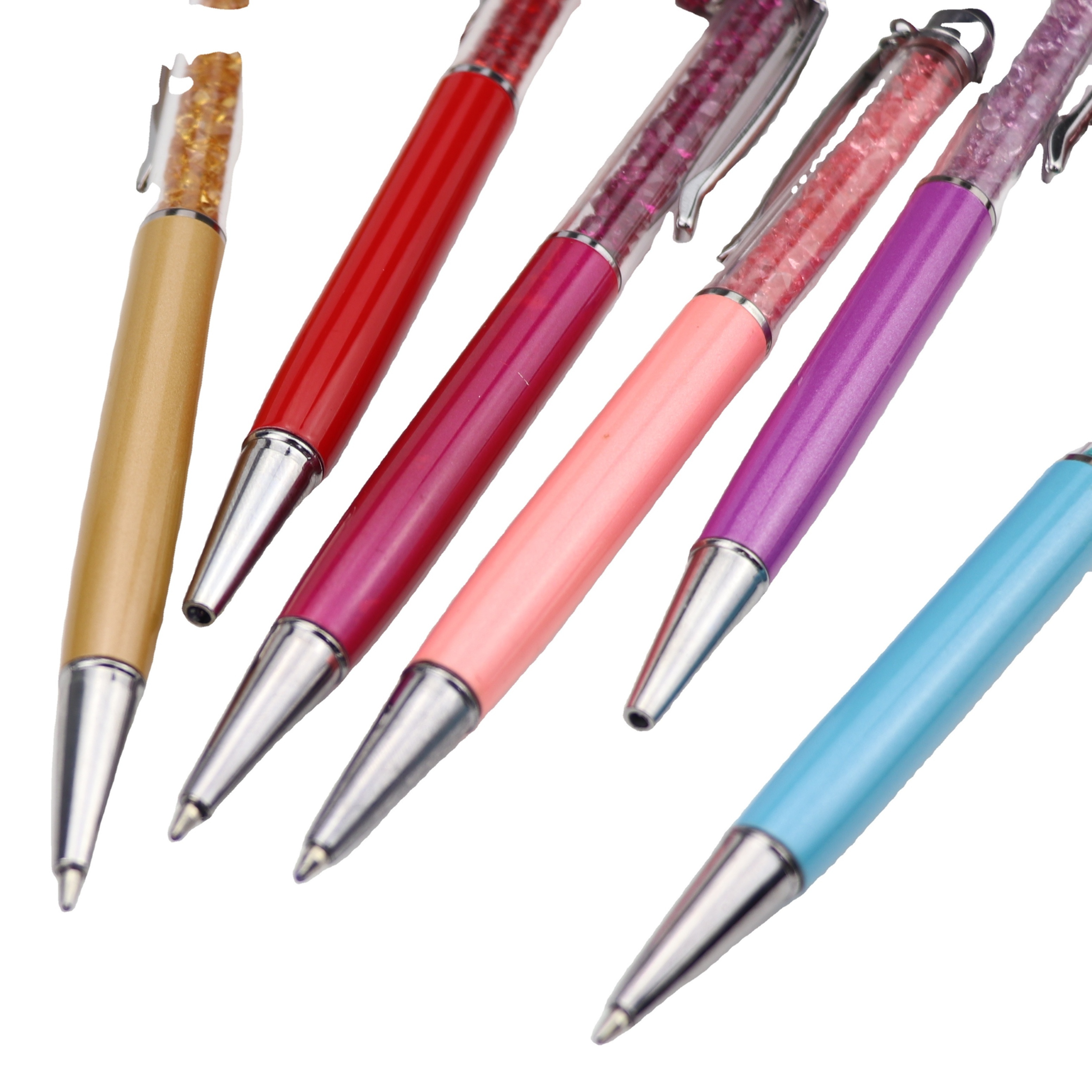 Manufacturers Wholesale Luxury Stationery 0.5 mm Pens Custom Logo Glitter Souvenir Ballpoint Pen