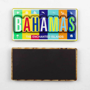 Manufacture Customized Design Bahamas Beach Tourist Souvenir 3d Wood MDF Fridge Magnet Crafts