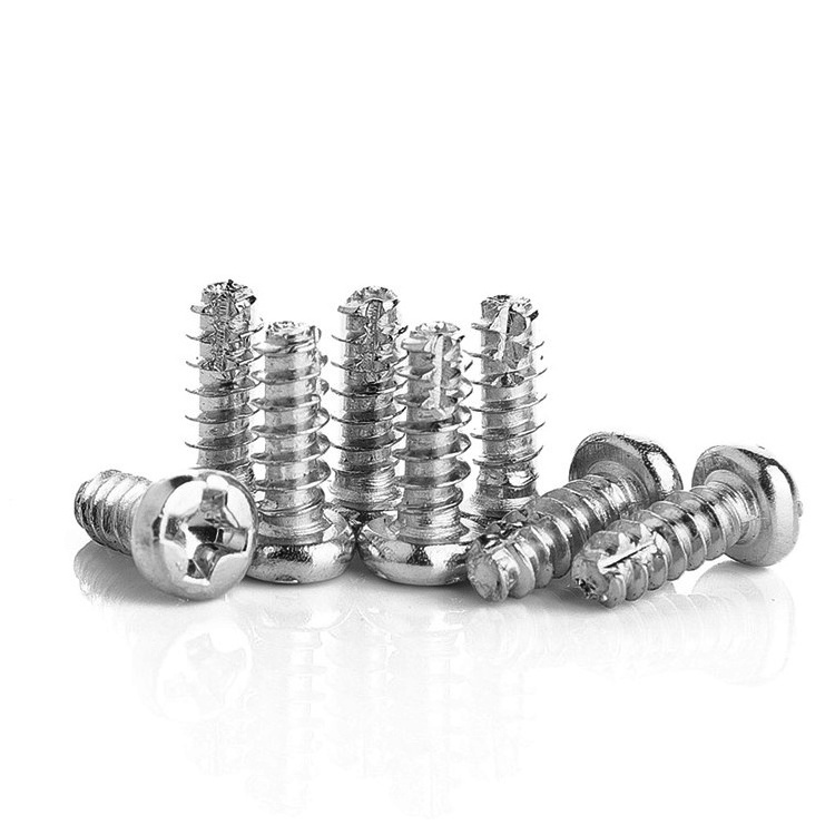 Stainless Steel 304 M2 M2.3 M2.5 M2.6 M3 M4 Pan Head Flat Cutting Thread Tail Self Tapping PT Screw for Plastic