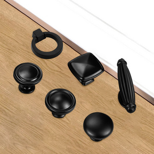 Modern Bedroom Door Knobs Black Kitchen Cabinet Knobs Single Hole Konb Handle