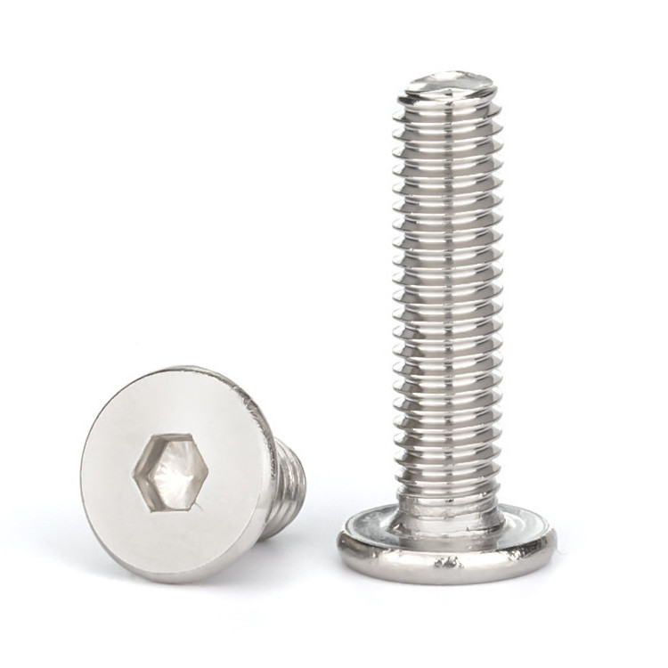 Stainless Steel 304 M2 M3 M4 M5 M6 M8 M10 M12 Allen Bolt Hex Socket Head Cap Screw Ultra Thin Head Bolt