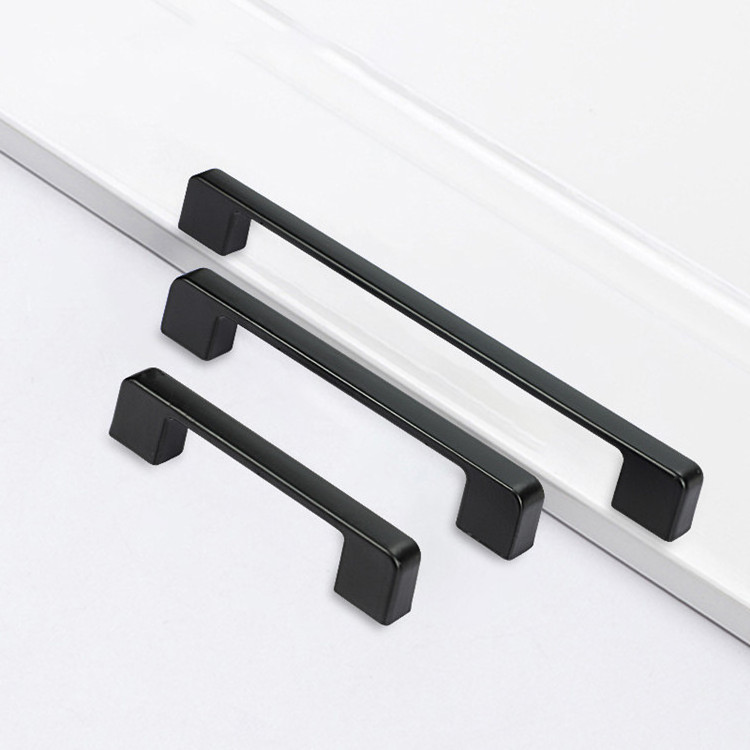 Classic Aluminium Alloy Door Handles Black Cupboard Handles Pull Handle for Cabinets