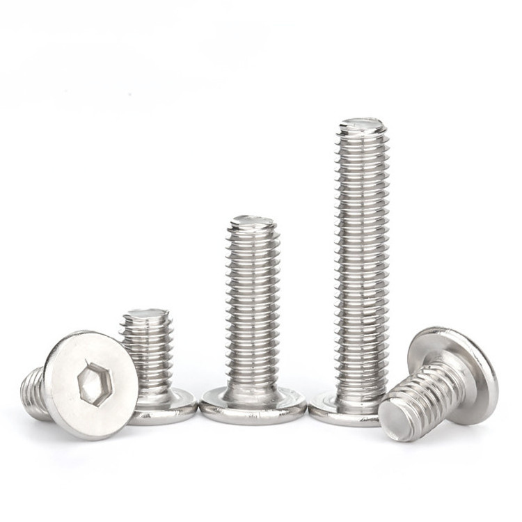 Stainless Steel 304 M2 M3 M4 M5 M6 M8 M10 M12 Allen Bolt Hex Socket Head Cap Screw Ultra Thin Head Bolt