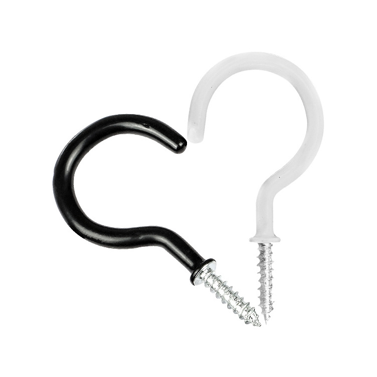 Plastic Coated Cup Hook Screw 1