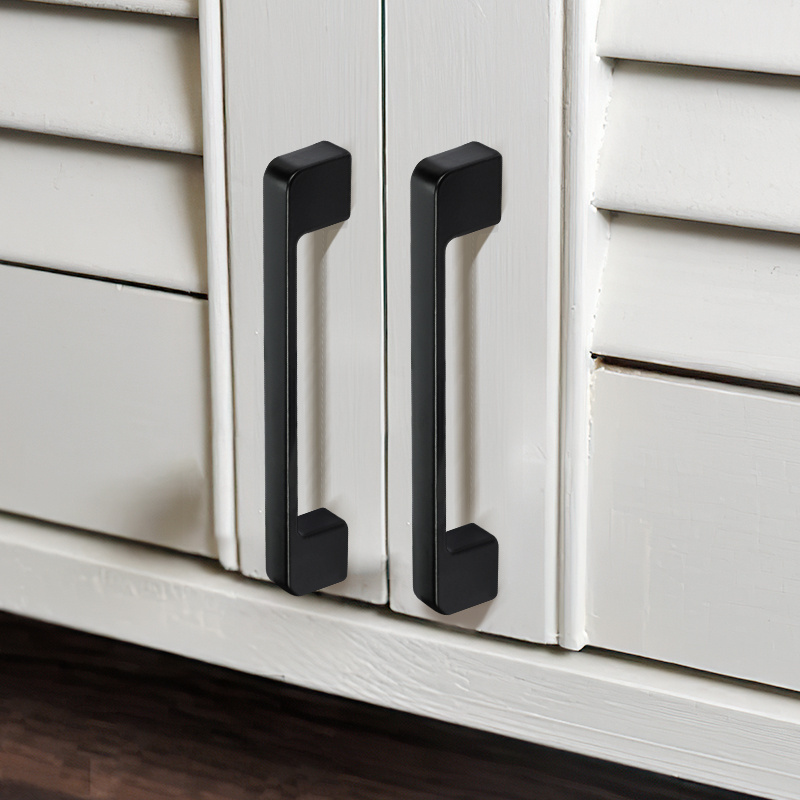 Classic Aluminium Alloy Door Handles Black Cupboard Handles Pull Handle for Cabinets