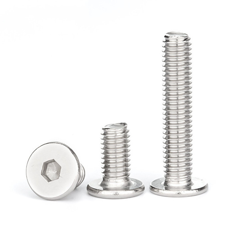 Stainless Steel 304 M2 M3 M4 M5 M6 M8 M10 M12 Allen Bolt Hex Socket Head Cap Screw Ultra Thin Head Bolt