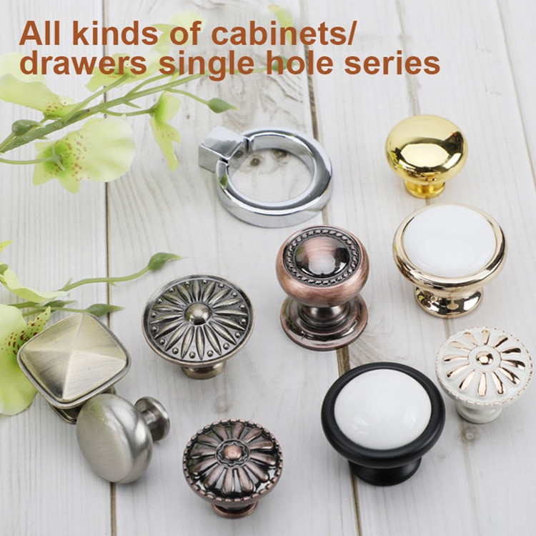 Zinc Alloy Furniture Handles Cabinet Dresser Drawer Door Knobs Interior Door Handles