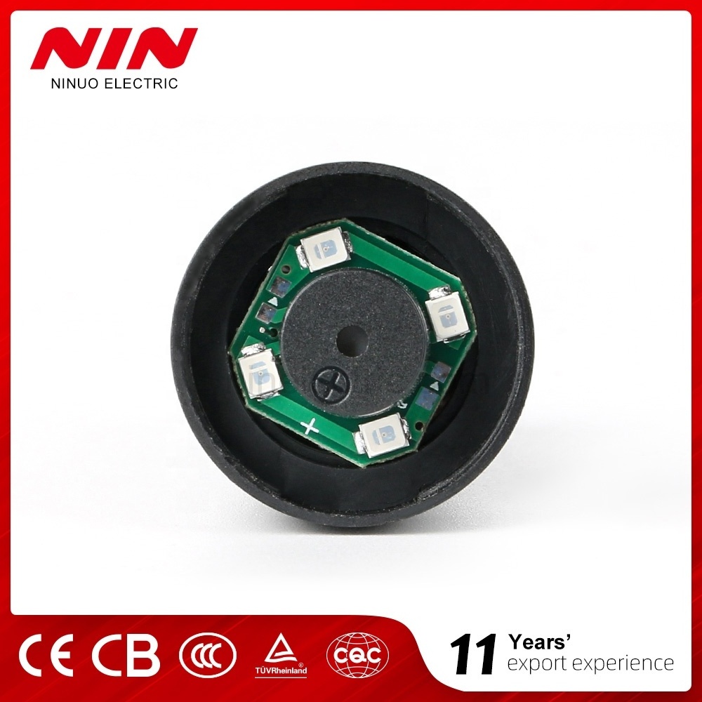 NIN AD16-22SM type 22mm mini LED indicator light flash buzzer DC/AC active sound buzzer with signal lamp