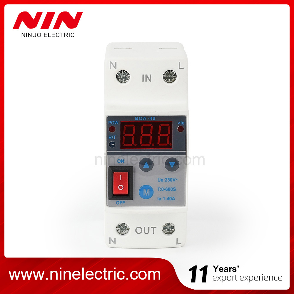 Energy Consumption Display Auto Reconnect Over and Under Voltage Protector Over Current Protection Relay