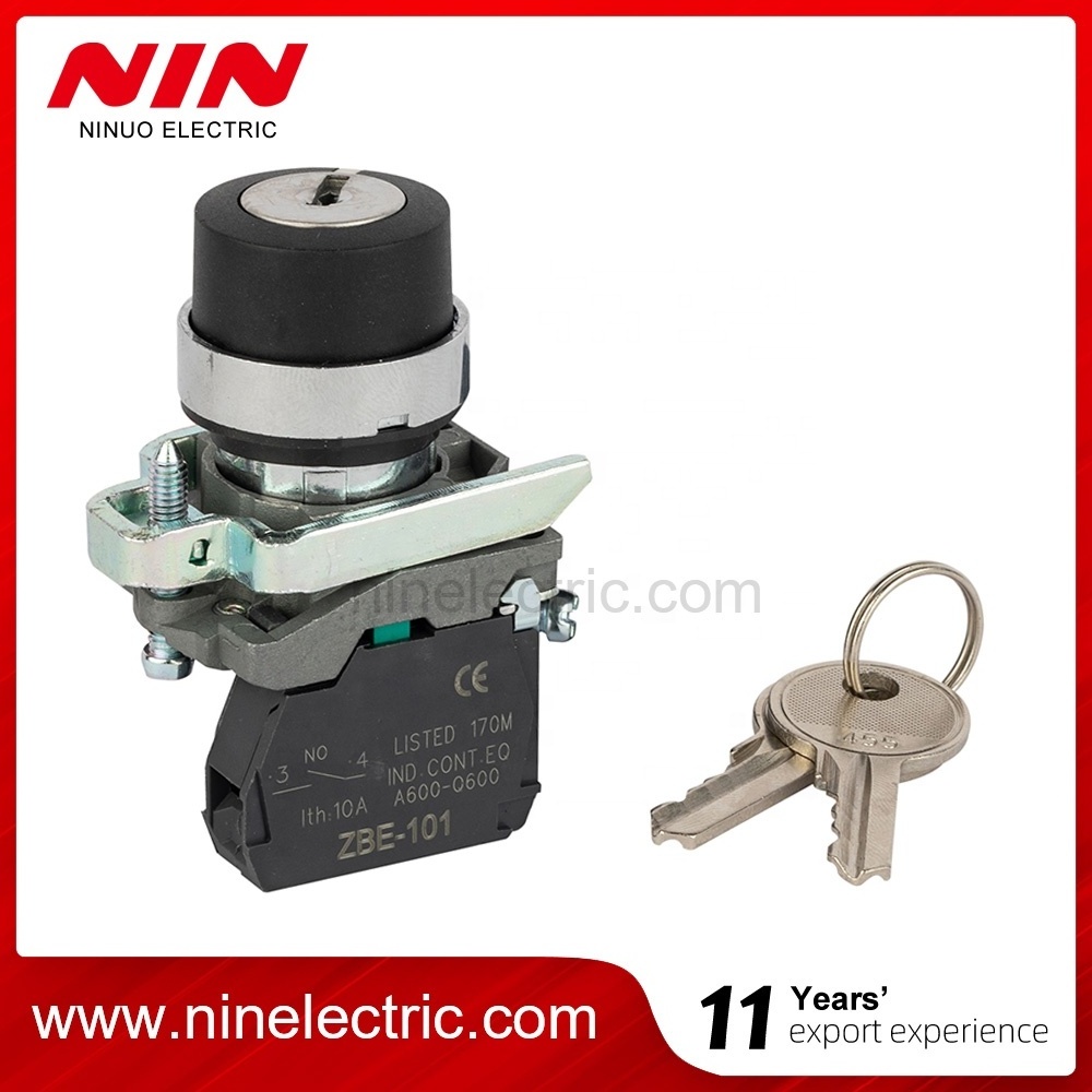 Nin XB2/XB4/XB5 Key stay put hot selling electronic 2 position 3 position key stay put selector switch key lock