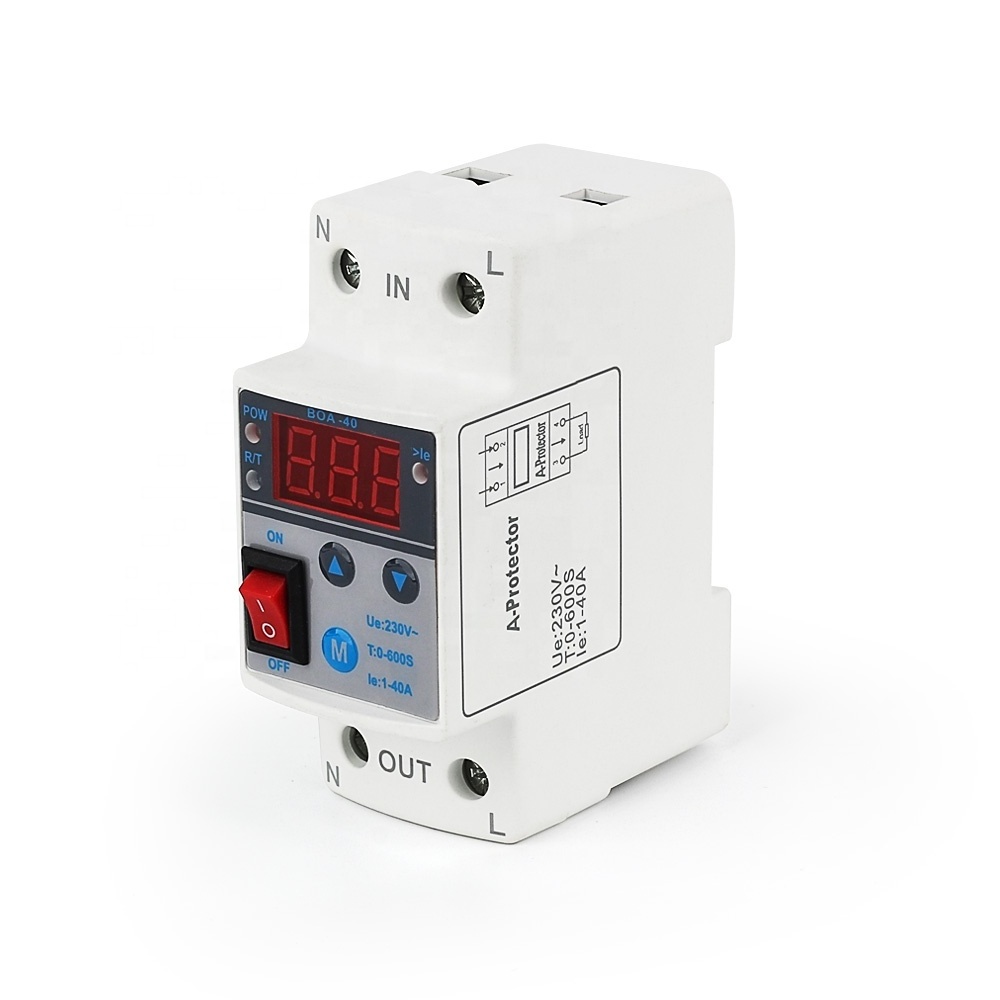 Energy Consumption Display Auto Reconnect Over and Under Voltage Protector Over Current Protection Relay