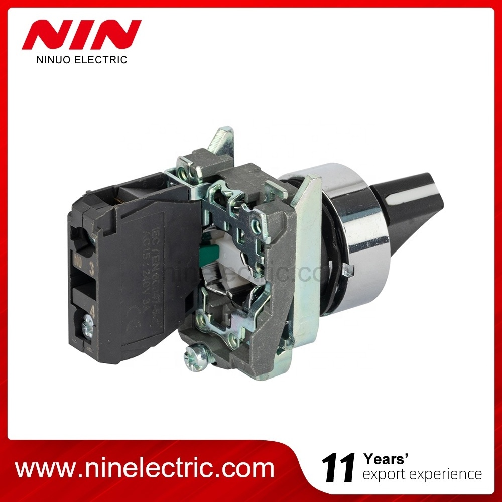 NIN Xb4-Bd21 2 Position Self-lock N/O Black Selector Short Handle Stay Put Selective Switch