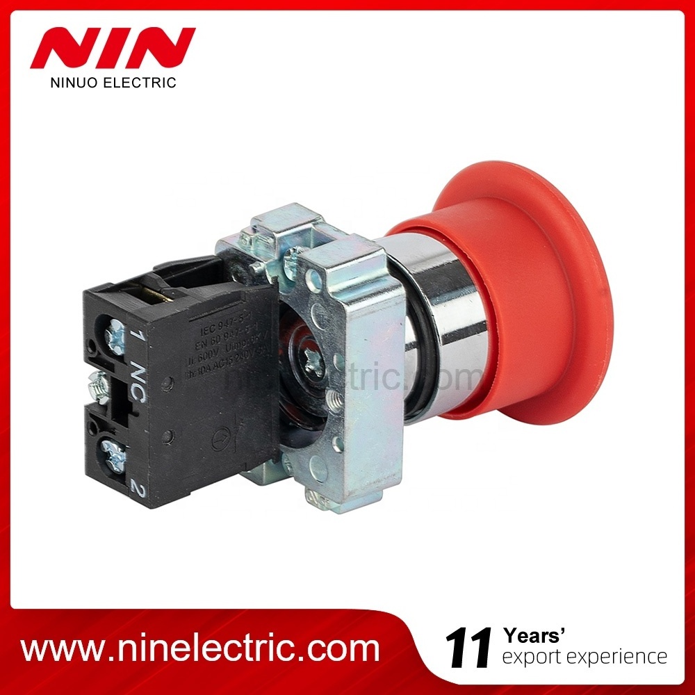 NIN 40mm XB2-BS542 Mushroom head turn to release red emergency stop push button switch