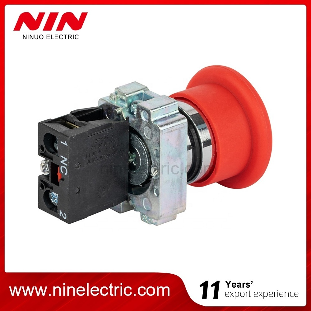 NIN 40mm XB2-BS542 Mushroom head turn to release red emergency stop push button switch