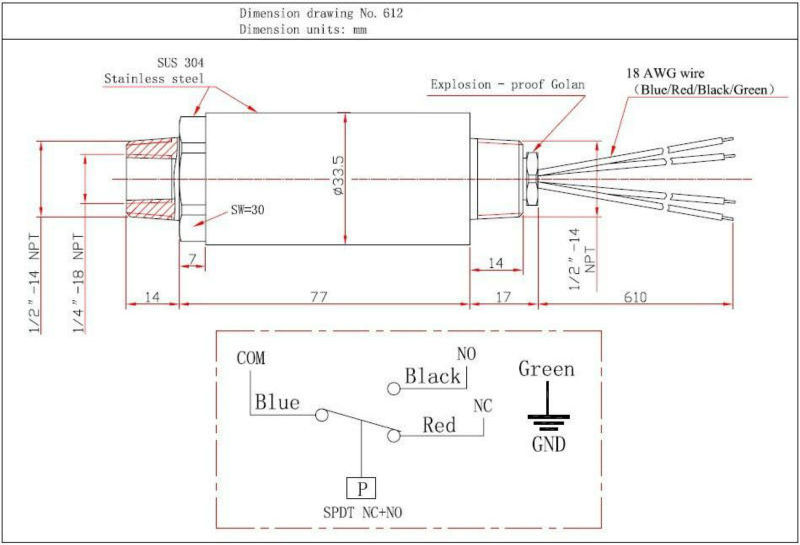 Wholesale Explosion Proofing Pressure Switch Control Switch for oil air water