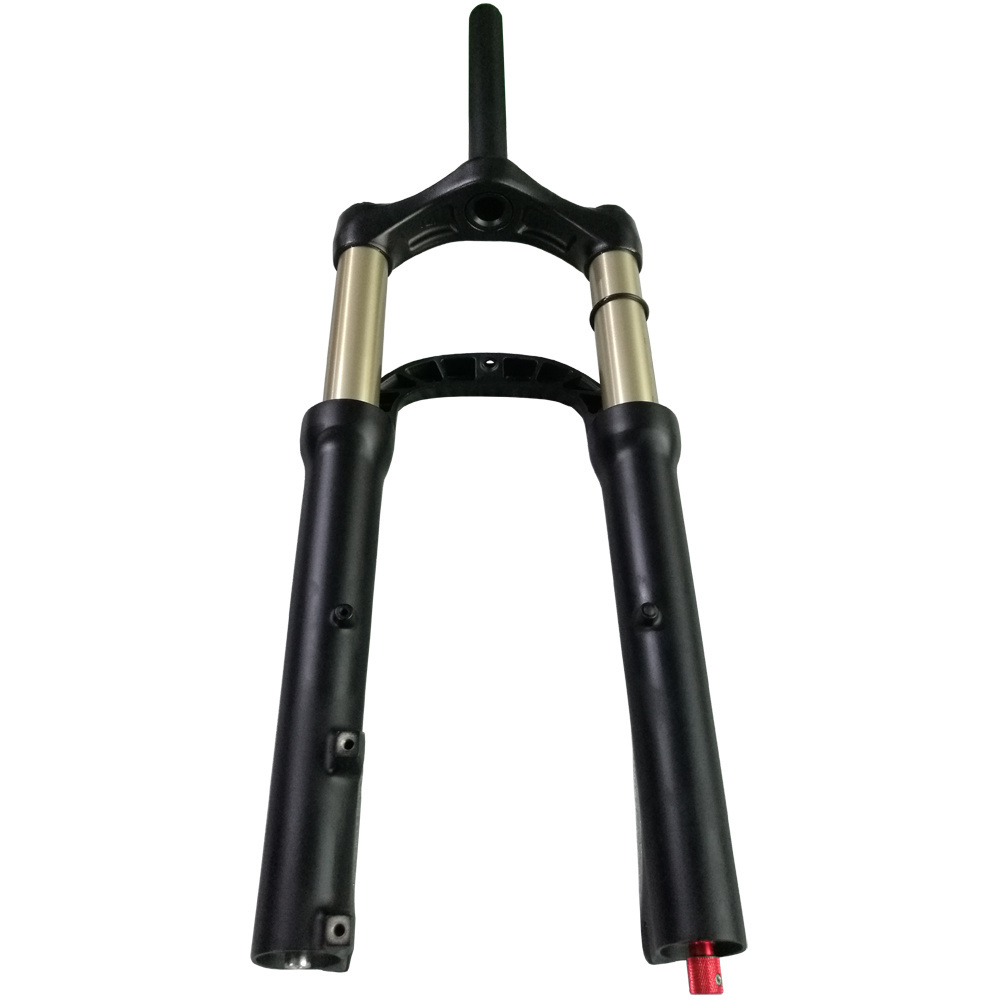 Titanium color stanchions bicycle fork 20*4.0 with air suspension